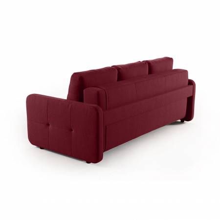 Karina 02 диван-кровать трехместный велюр красный