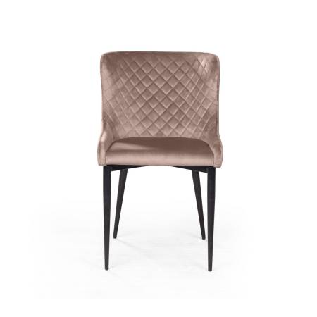 Стул ДЖАЗ ромб, комплект (4шт), бархат бежевый 5/черный конус