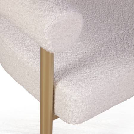 Кресло Бигги, букле Turin ivory / опоры золото