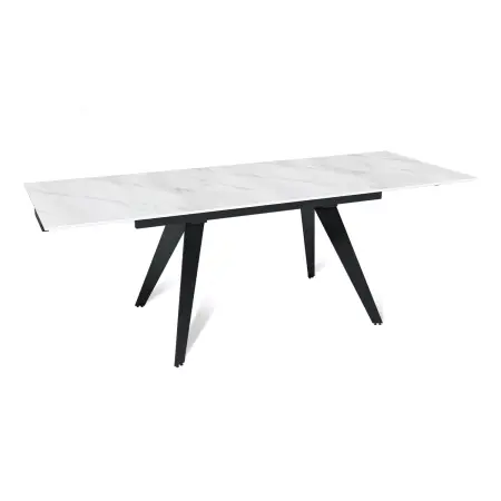 Стол раскладной Рейн (140+40+40), керамика матовая Snow Mountain Stone