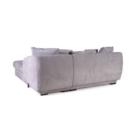 Бабл диван-кровать с шезлонгом, механизм «дельфин», шенилл Reef silver