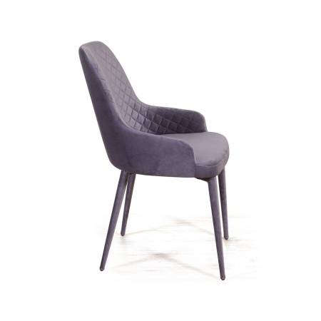 Стул Дуглас люкс, комплект (4шт), бархат серый 27