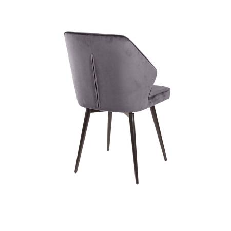 Стул Berg поворотный 360 градусов, комплект (2 шт), бархат серый 27/ черный конус