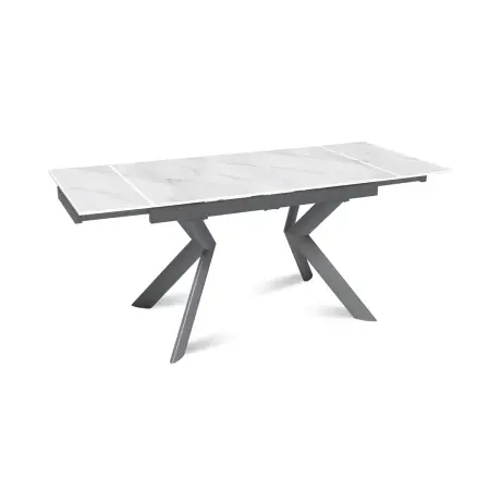 Стол раскладной Бридж (120+30+30), керамика матовая Snow Mountain Stone