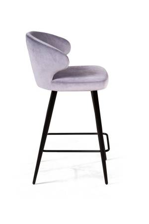 Стул полубарный Ричард, бархат светло-серый 26