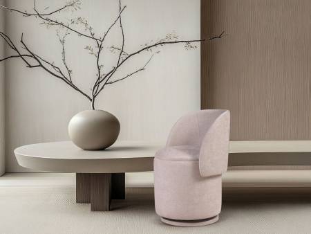 Бабл пуф с кручением, шенилл puffy бежевый