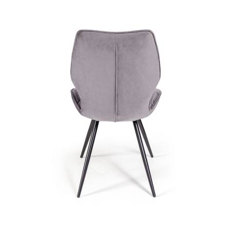 Стул Флеш ромб, бархат светло-серый 26