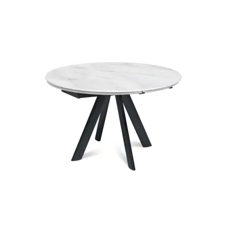 Стол круглый раскладной Орион (120+30+30), керамика матовая Snow Mountain