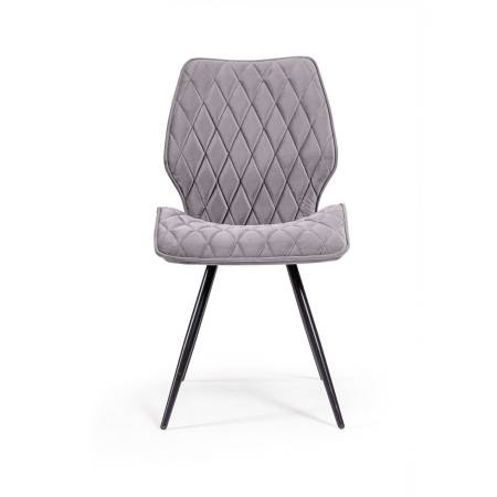 Стул Флеш ромб, бархат светло-серый 26