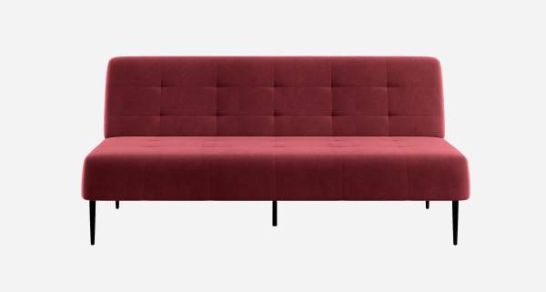 Monaco диван-кровать прямой трехместный, без подлокотников, бархат бордовый 16