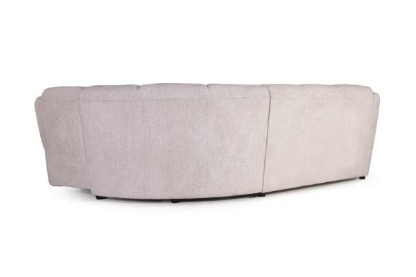 Сан-Ремо угловой диван-кровать с реклайнером, микромех Rozy ivory