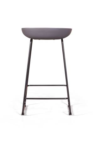 Стул полубарный ЛЕО пластик серый