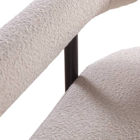 Кресло Бигги, букле Turin ivory / опоры черные
