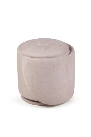 Бабл пуф с кручением, шенилл puffy бежевый