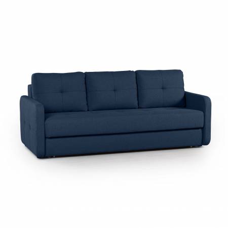 Karina 02 диван-кровать трехместный велюр синий