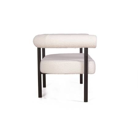 Кресло Бигги, букле Turin ivory / опоры черные