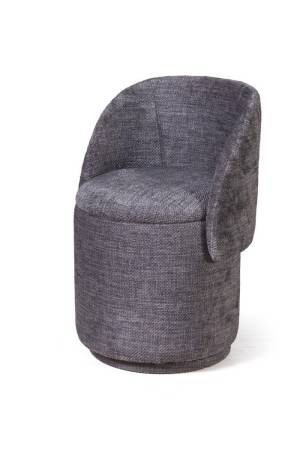 Бабл пуф с кручением, микромех Rozy dark grey