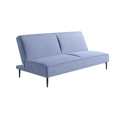 Эсте диван-кровать трехместный, прямой, без подлокотников, велюр серый Velutto 46