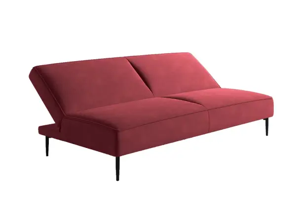 Este диван-кровать трехместный, прямой, без подлокотников, бархат бородовый 16