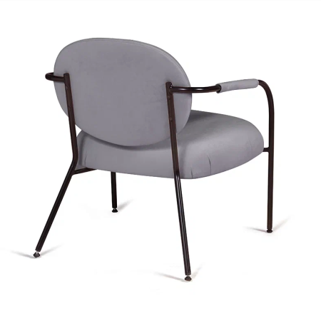 Лаунж кресло ЭГО, велюр серый