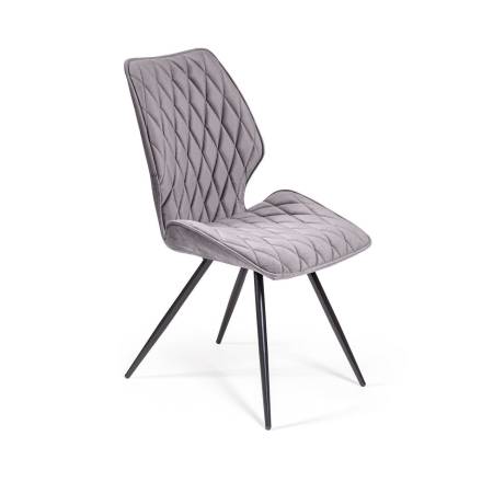 Стул Флеш ромб, бархат светло-серый 26