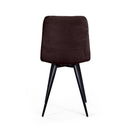 Стул UNO, бархат антрацит 14 / чёрный конус