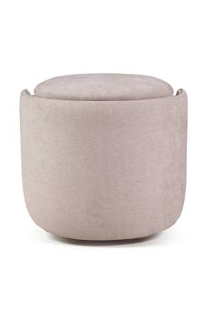 Бабл пуф с кручением, шенилл puffy бежевый