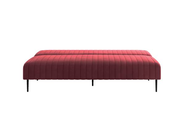 Baccara диван-кровать трехместный прямой без подлокотников, бархат бордовый 16