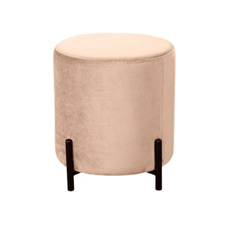 Пуф Феликс круглый, бархат бежевый 5