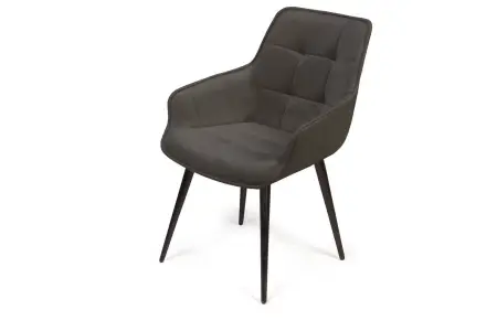 Стул с подлокотниками Капри комплект (4 шт), бархат matte 80 / опора конус