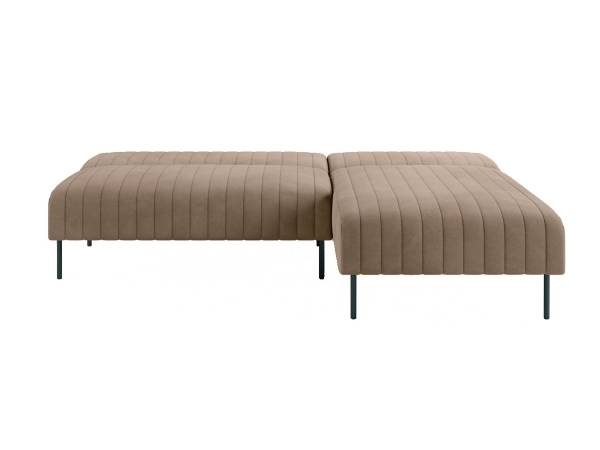 Baccara диван-кровать с шезлонгом, без подлокотников, бархат бежевый 05