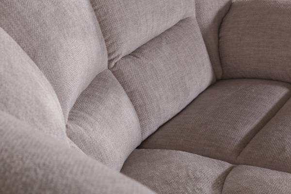 Сан-Ремо угловой диван-кровать с реклайнером, микромех Rozy ivory