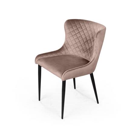 Стул ДЖАЗ ромб, комплект (4шт), бархат бежевый 5/черный конус