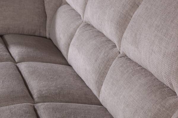 Сан-Ремо угловой диван-кровать с реклайнером, микромех Rozy ivory