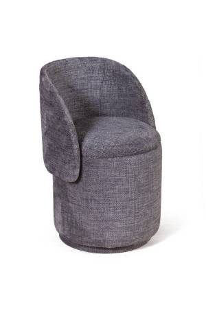 Бабл пуф с кручением, микромех Rozy dark grey