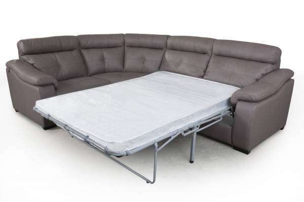 Boston диван-кровать угловой замша серый
