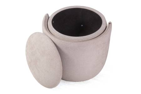 Бабл пуф с кручением, шенилл puffy бежевый