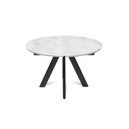 Стол круглый раскладной Орион (120+30+30), керамика матовая Snow Mountain