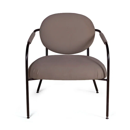 Лаунж кресло ЭГО, велюр коричневый