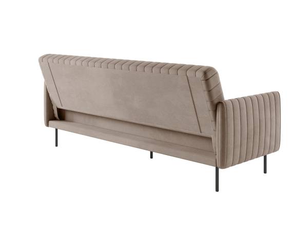 Baccara диван-кровать трехместный прямой с подлокотниками, бархат 25