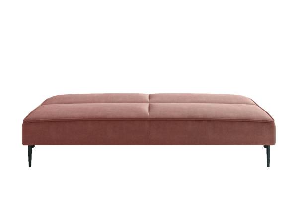 Este диван-кровать трехместный, прямой, без подлокотников, бархат пудровый 15