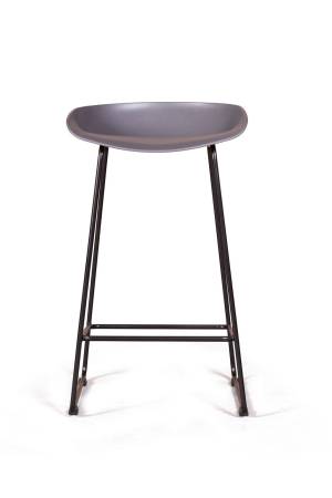 Стул полубарный ЛЕО пластик серый