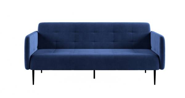 Monaco диван-кровать прямой с подлокотниками, трехместный, бархат синий 29