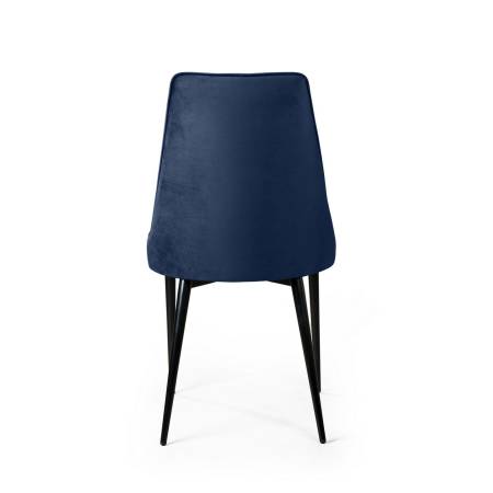 Стул Оливер, бархат синий 29/ чёрный конус