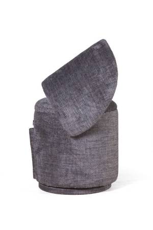 Бабл пуф с кручением, микромех Rozy dark grey