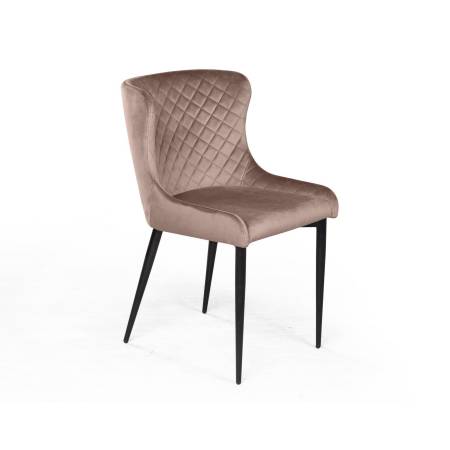 Стул ДЖАЗ ромб, комплект (4шт), бархат бежевый 5/черный конус