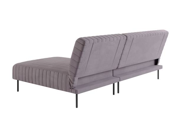 Baccara диван-кровать с шезлонгом, без подлокотников, бархат 04