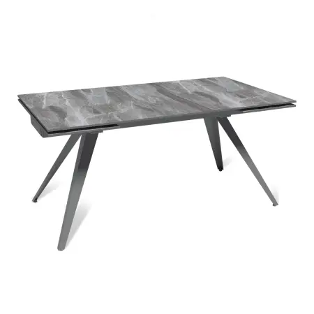 Стол раскладной Асти (160+40+40), керамика глянцевая Italian Light Grey