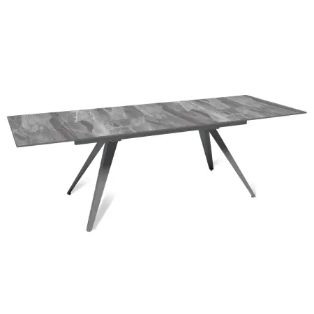 Стол раскладной Асти (160+40+40), керамика глянцевая Italian Light Grey