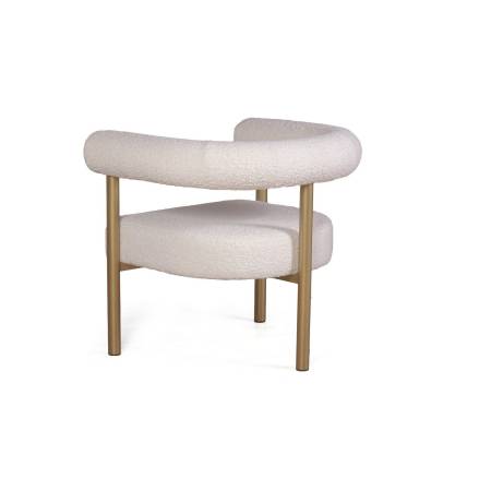Кресло Бигги, букле Turin ivory / опоры золото